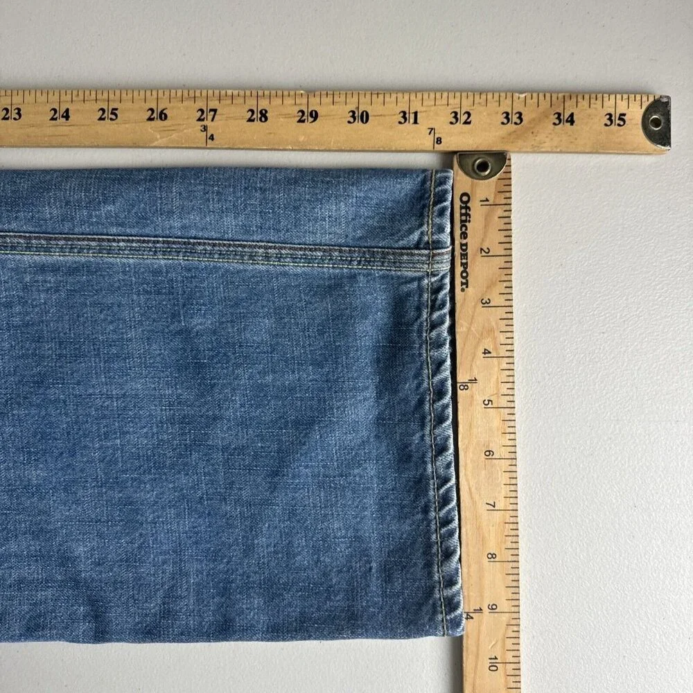 Vintage Levis Slim Straight Jeans Men 38x32 Y2k Flip Pocket Western Paint cowboy